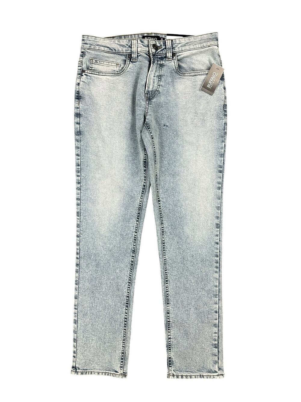 Buffalo David Bitton Slim Ash Stretch Jeans Bleached and Blasted — Size 30x30